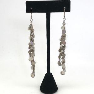 Long Silver Dangle Fashion Earrings